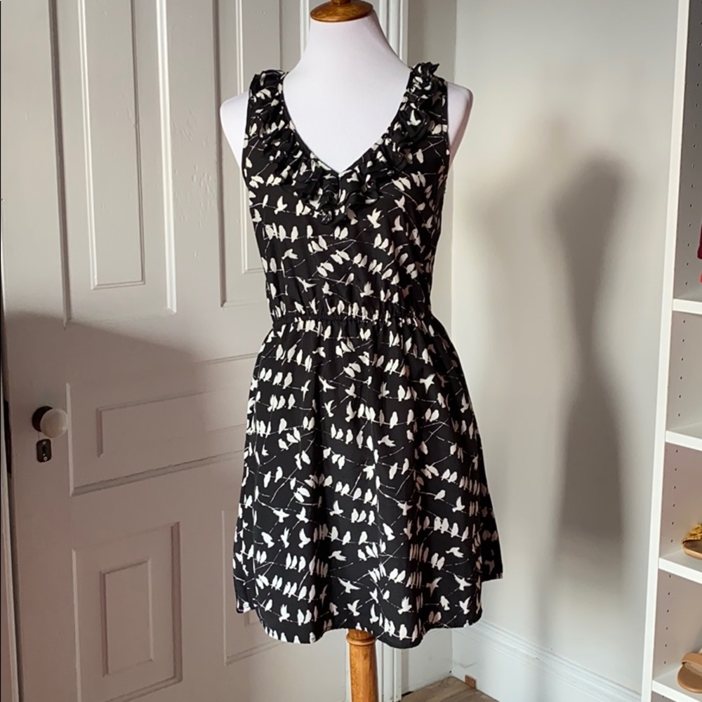 Black and White Summer Bird Sundress